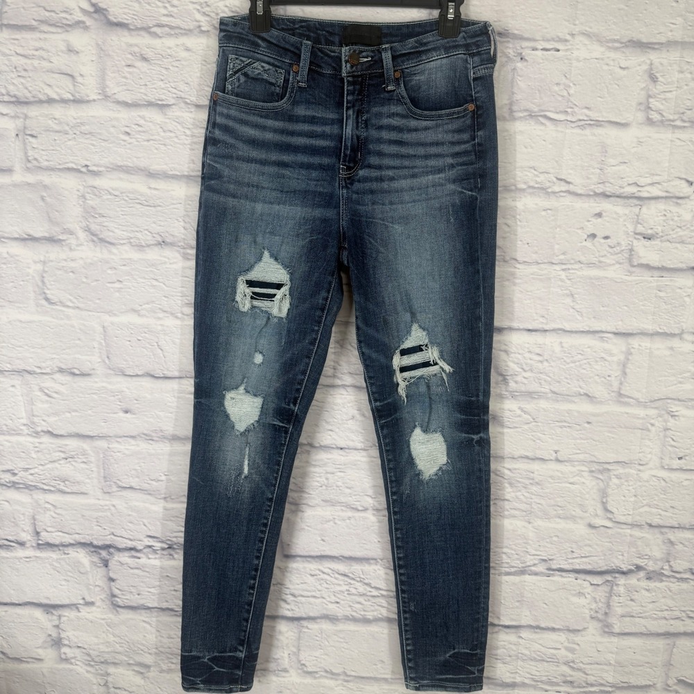Buckle Black Skinny‎ Jeans Womens 29 Dark Wash Fit No 93 Distressed Ripped